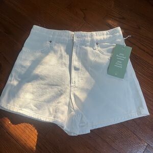 White Denim Shorts
